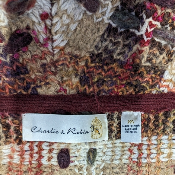 anthropologie CHARLIE & ROBIN marled sweater coat S M - Picture 12 of 13